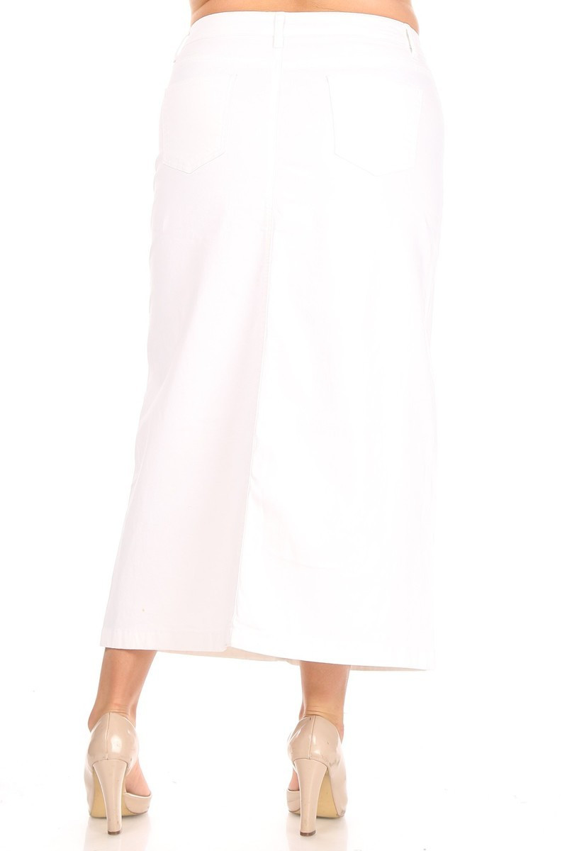 Denim Long Skirt Plus Size