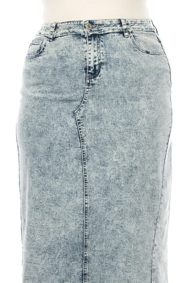 Denim Long Skirt Plus Size
