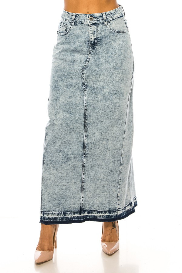 Denim Long Skirt