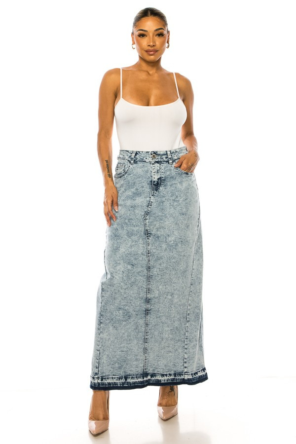 Denim Long Skirt