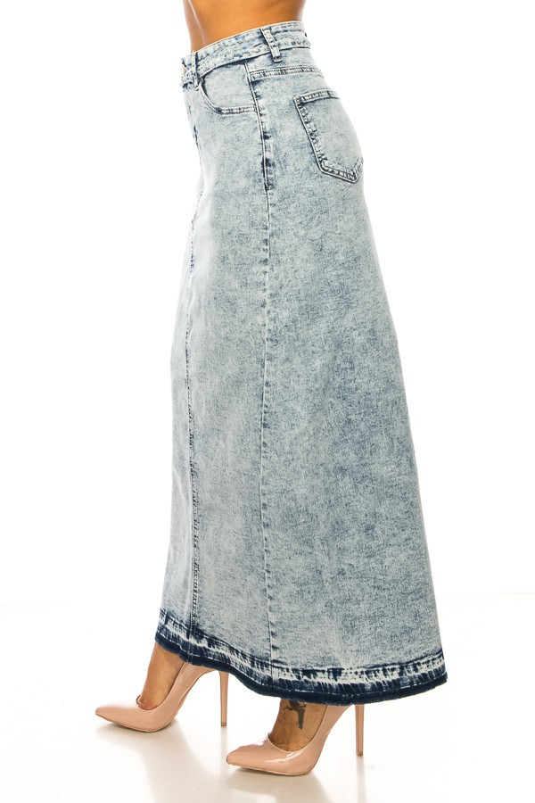 Denim Long Skirt