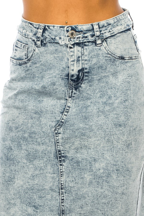 Denim Long Skirt