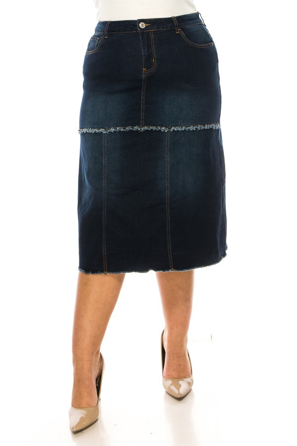 Denim Skirt Plus Size