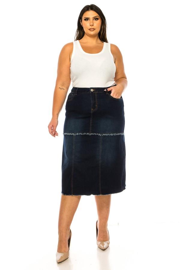Denim Skirt Plus Size