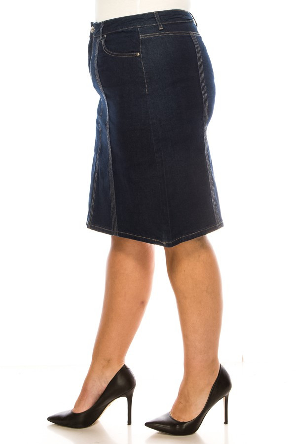 Denim Skirt Plus Size