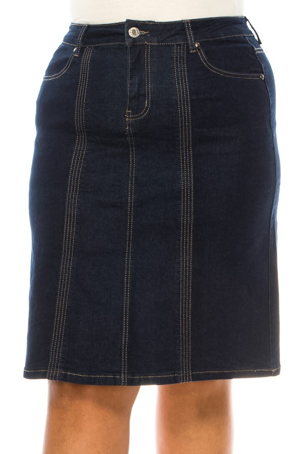 Denim Skirt Plus Size