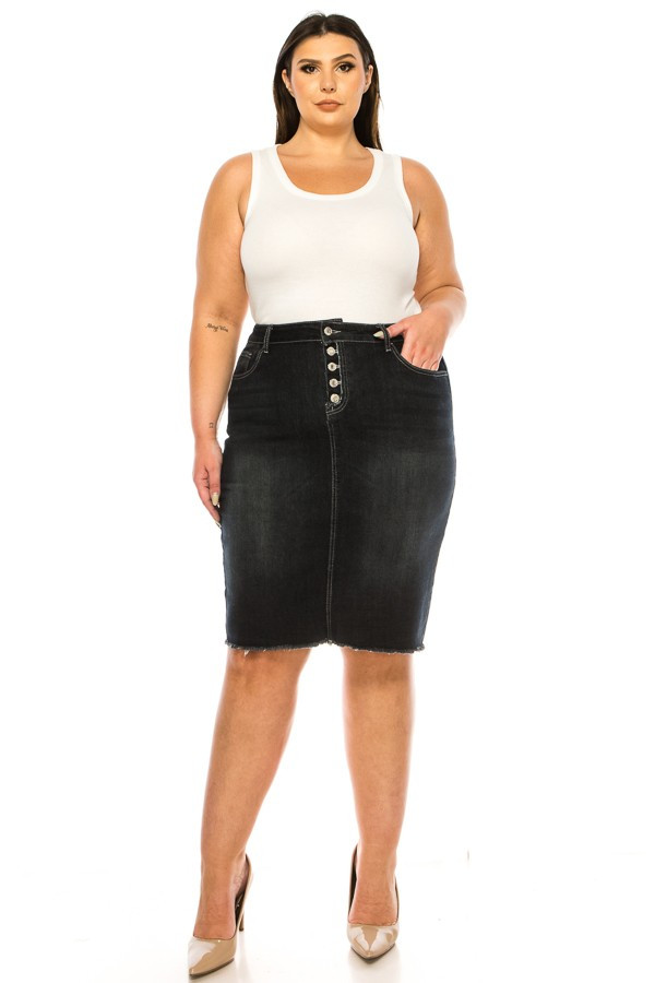 Denim Skirt Plus Size