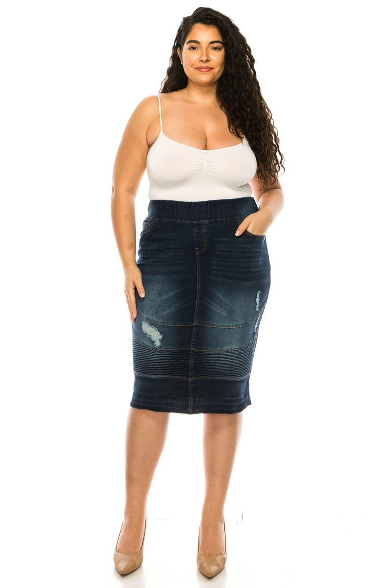 Denim Skirt Plus Size