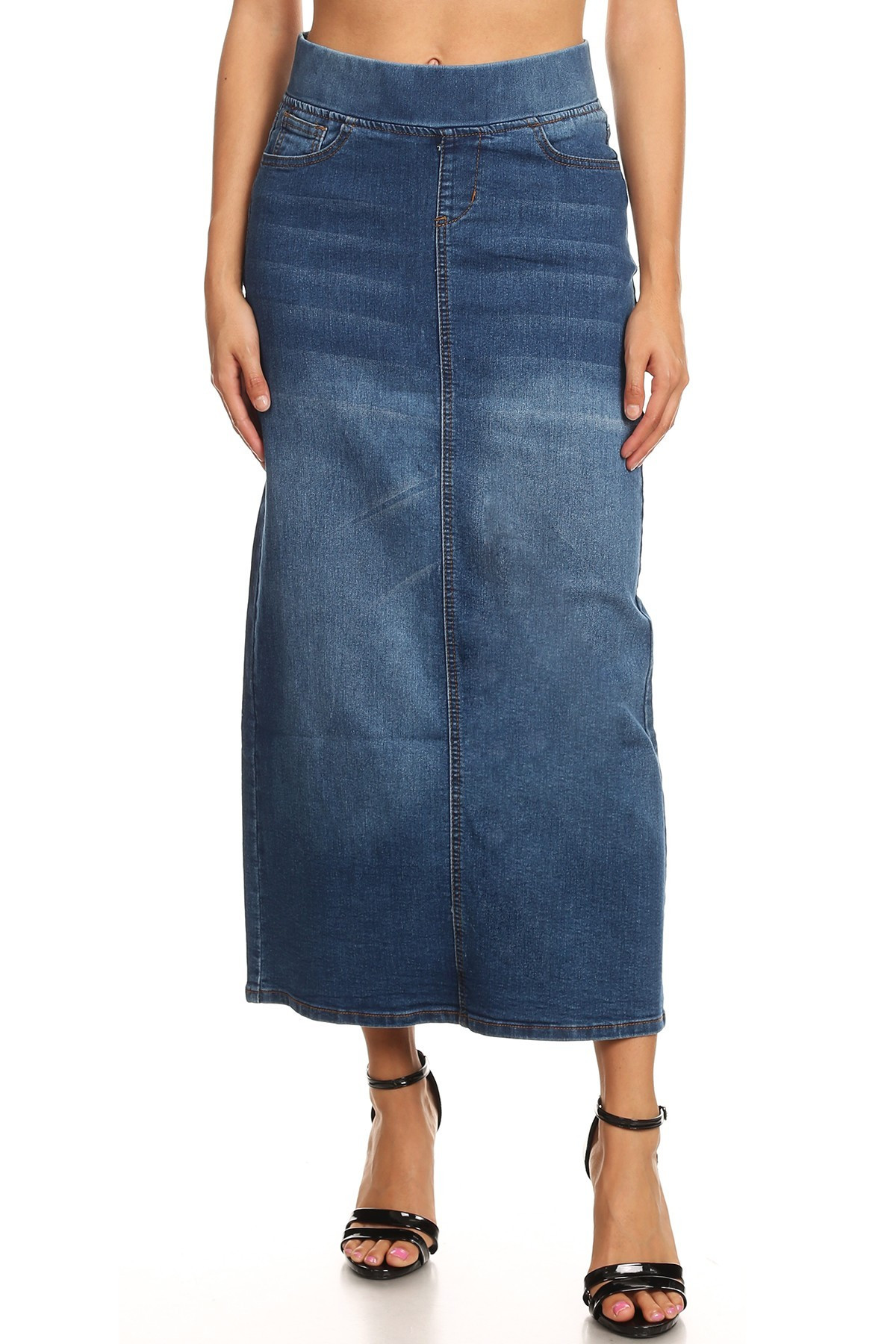 Denim Long Skirt