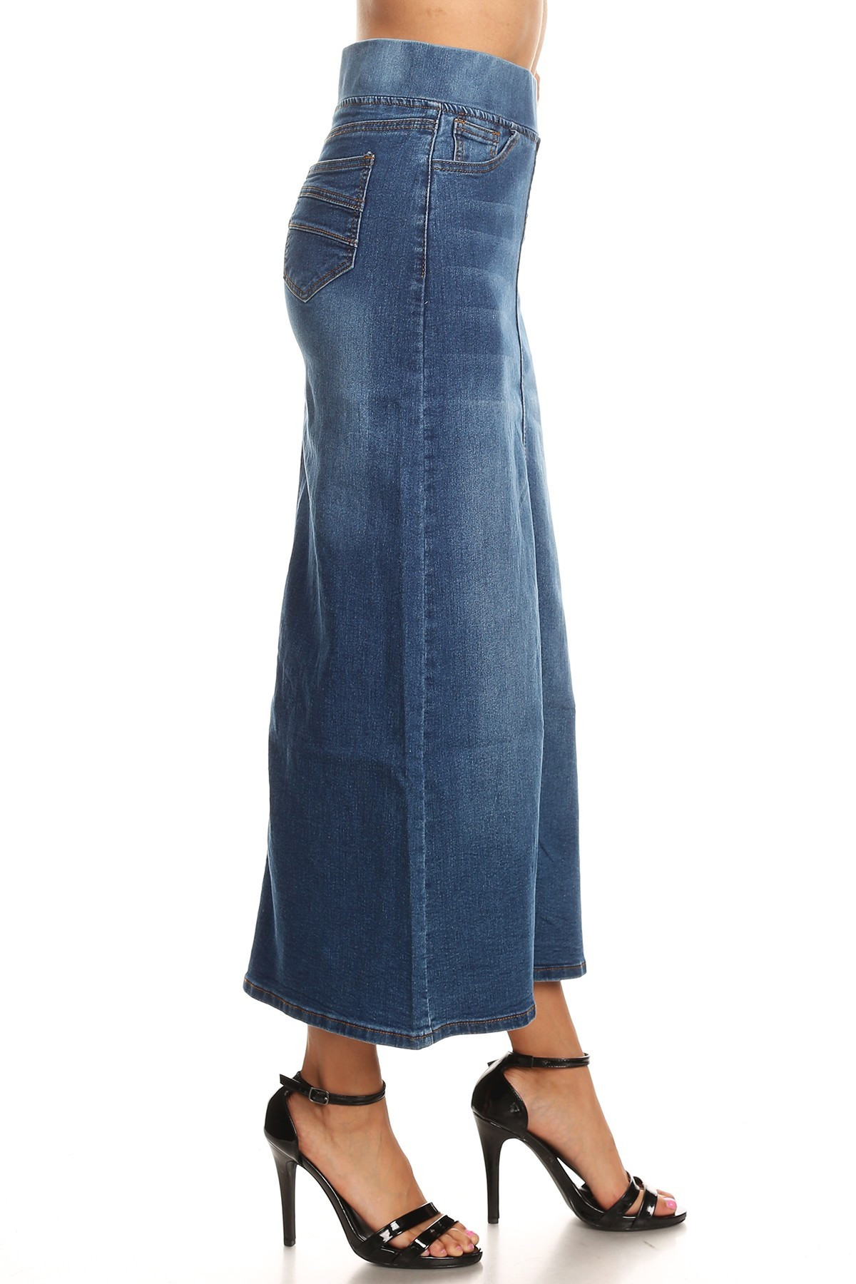 Denim Long Skirt