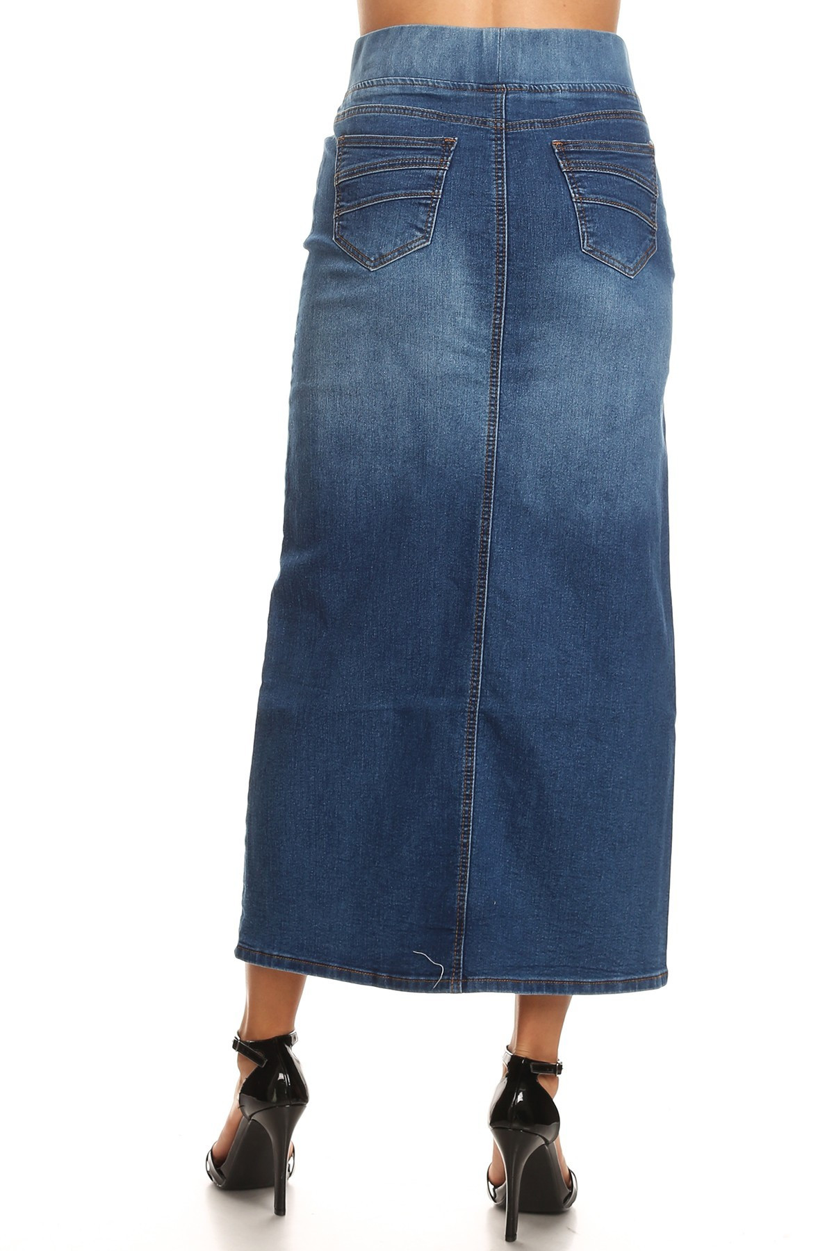 Denim Long Skirt