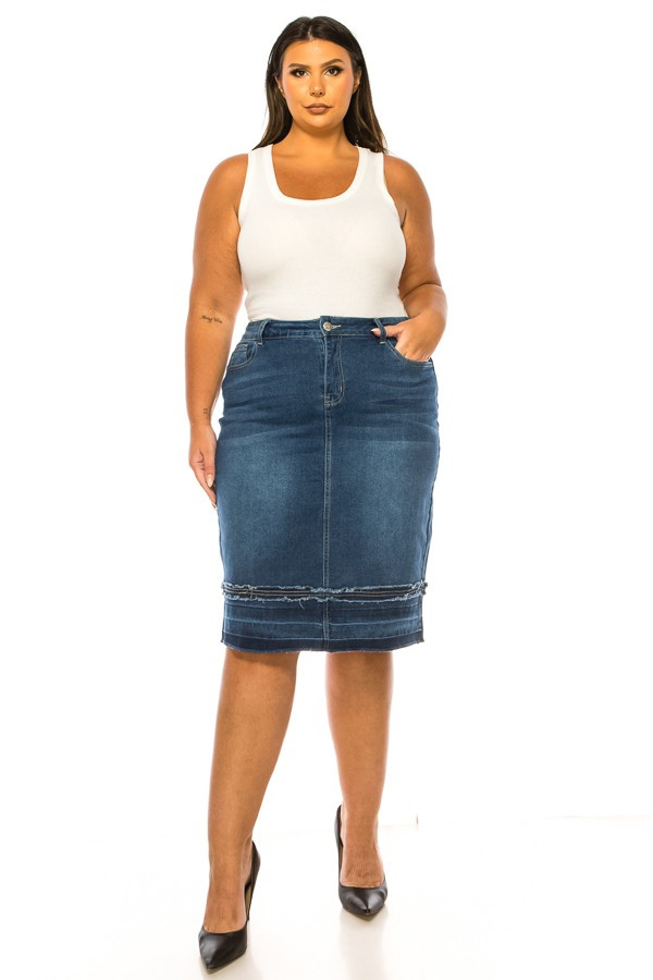 Denim Skirt Plus Size