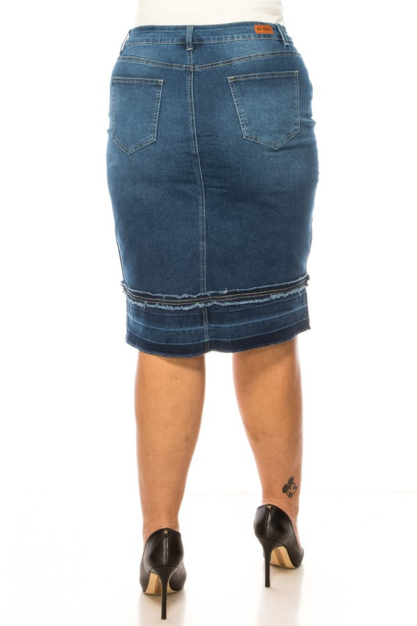 Denim Skirt Plus Size