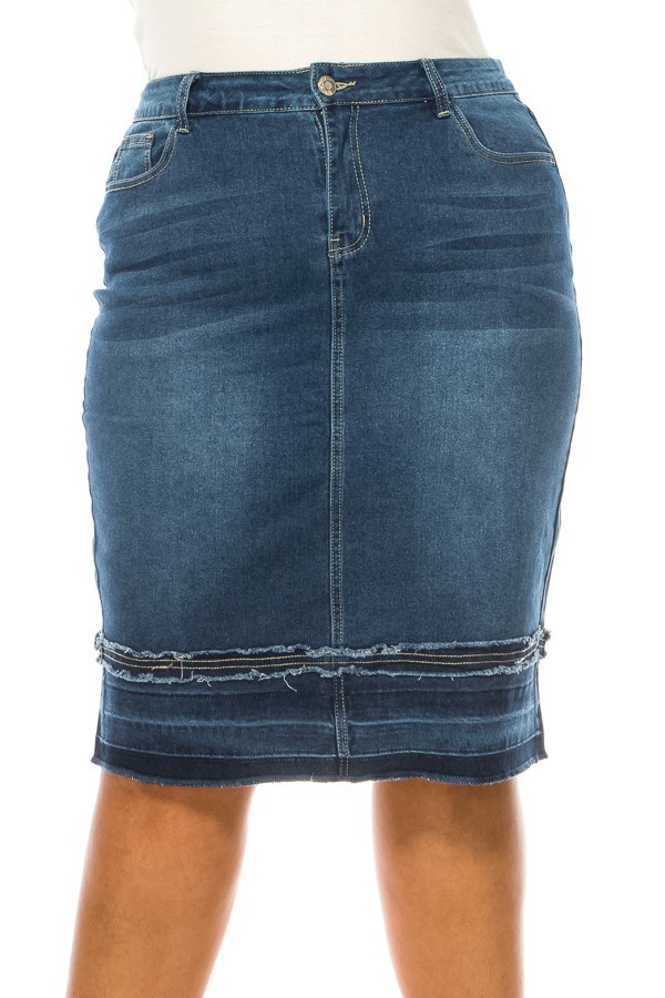 Denim Skirt Plus Size