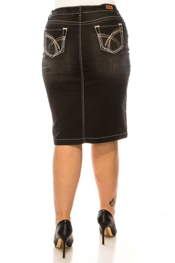 Denim Skirt Plus Size