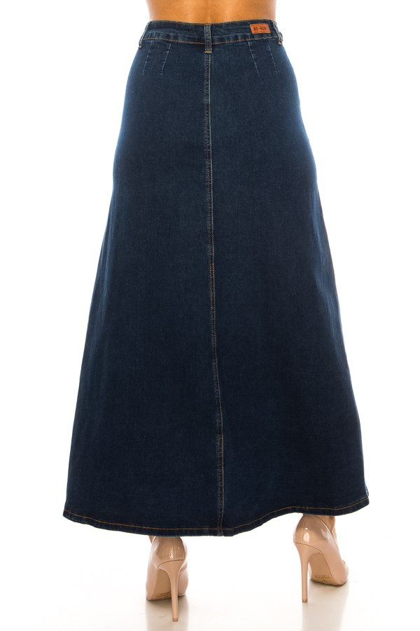 Denim Long Skirt