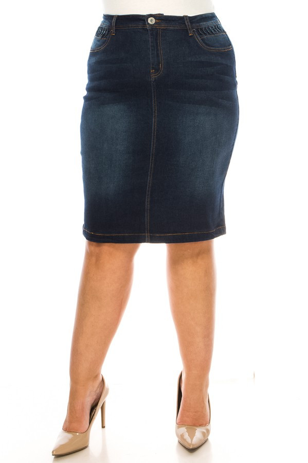 Denim Skirt Plus Size
