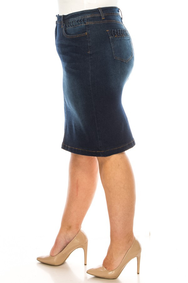 Denim Skirt Plus Size