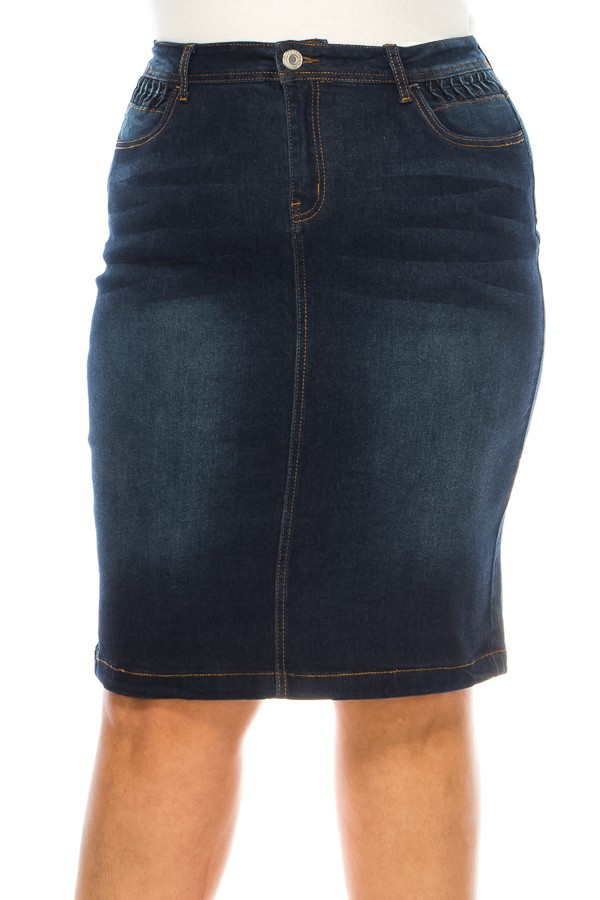 Denim Skirt Plus Size
