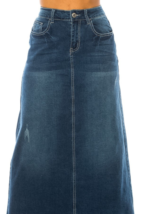 Denim Long Skirt