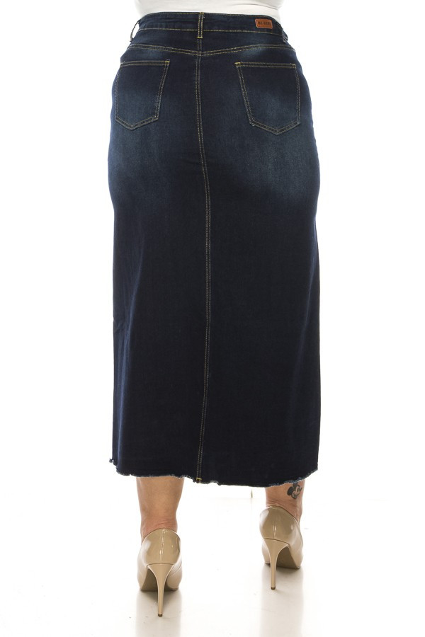 Denim Long Skirt Plus Size