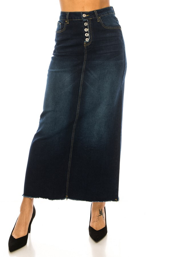 Denim Long Skirt