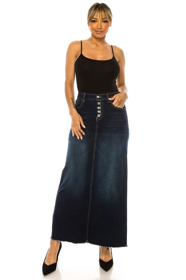Denim Long Skirt