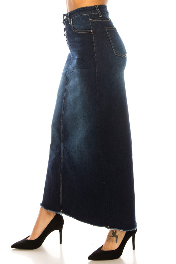 Denim Long Skirt