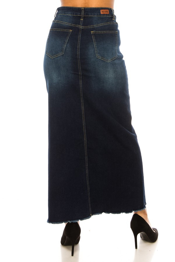 Denim Long Skirt