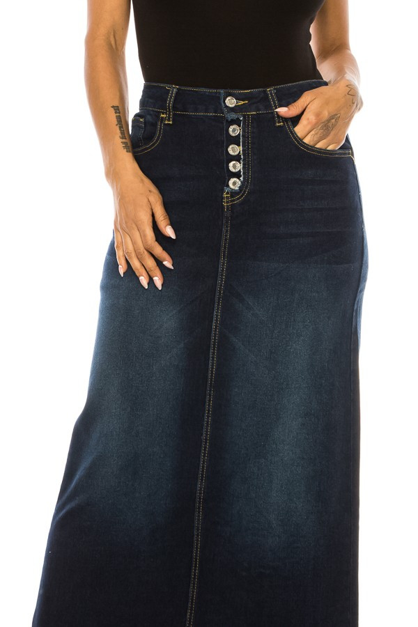 Denim Long Skirt