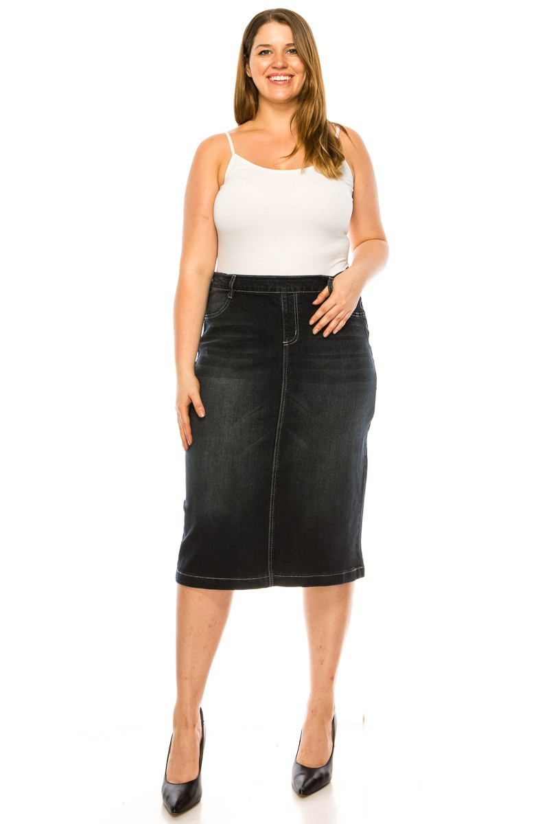 Denim Skirt Plus Size