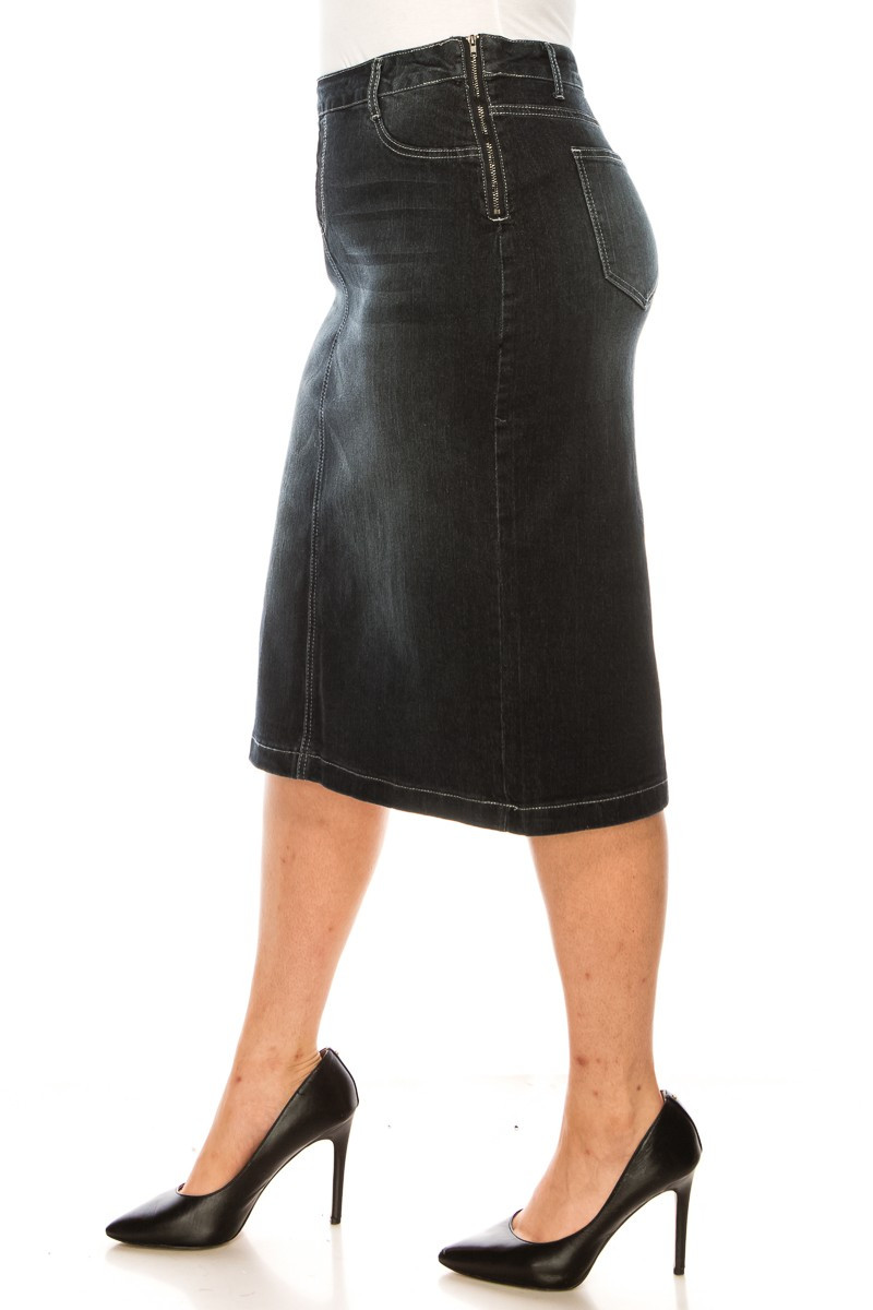 Denim Skirt Plus Size