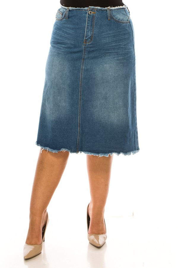 Denim Skirt Plus Size