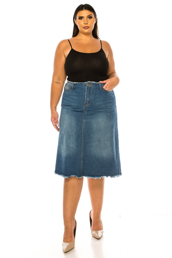 Denim Skirt Plus Size