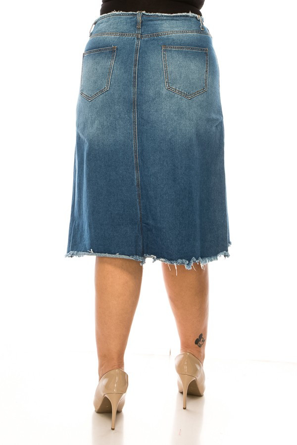 Denim Skirt Plus Size