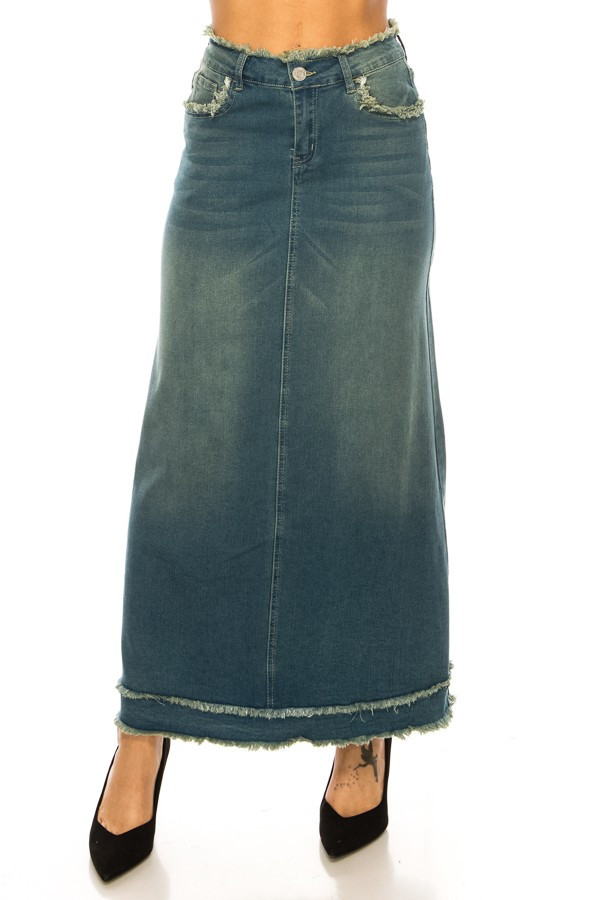 Denim Long Skirt