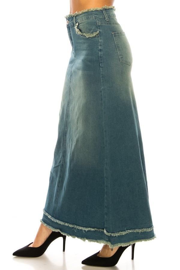 Denim Long Skirt