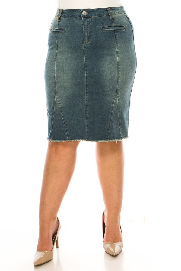 Denim Skirt Plus Size