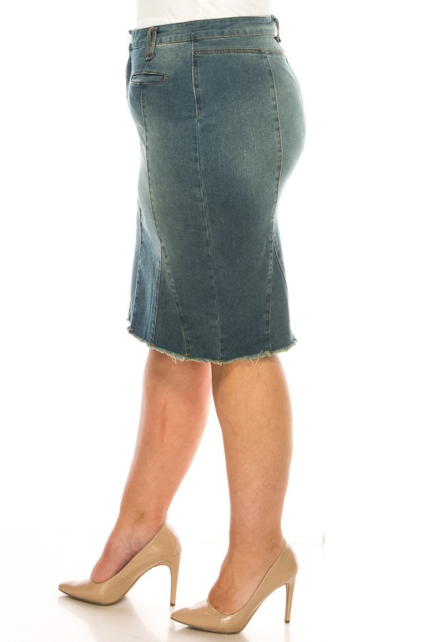 Denim Skirt Plus Size
