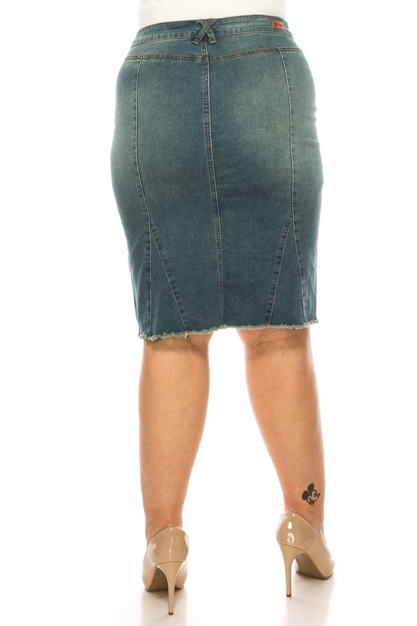 Denim Skirt Plus Size