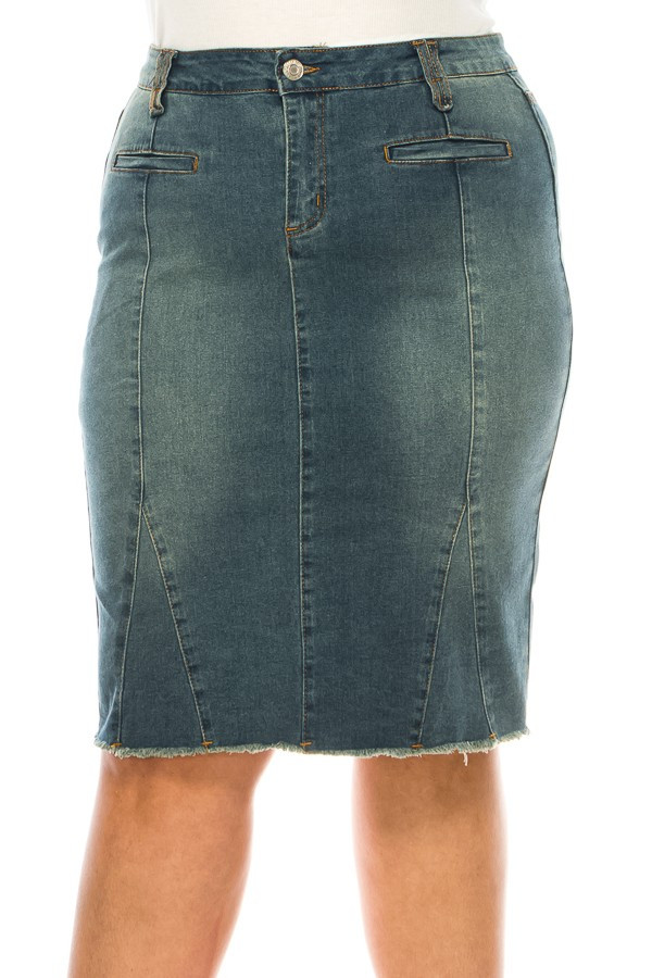 Denim Skirt Plus Size