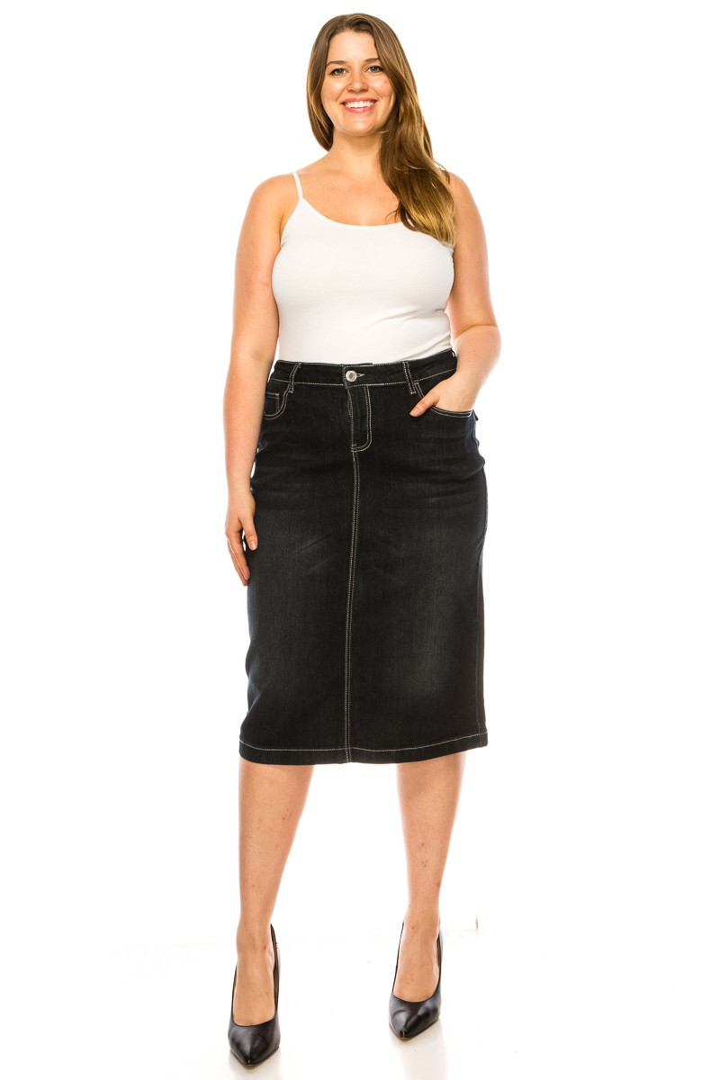 Denim Skirt Plus Size