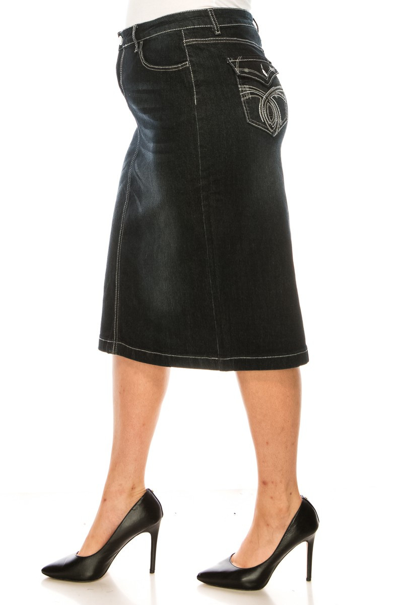 Denim Skirt Plus Size