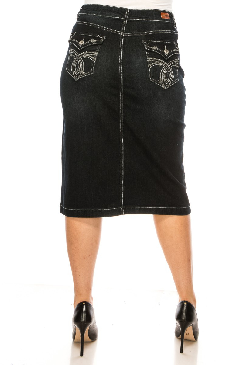 Denim Skirt Plus Size