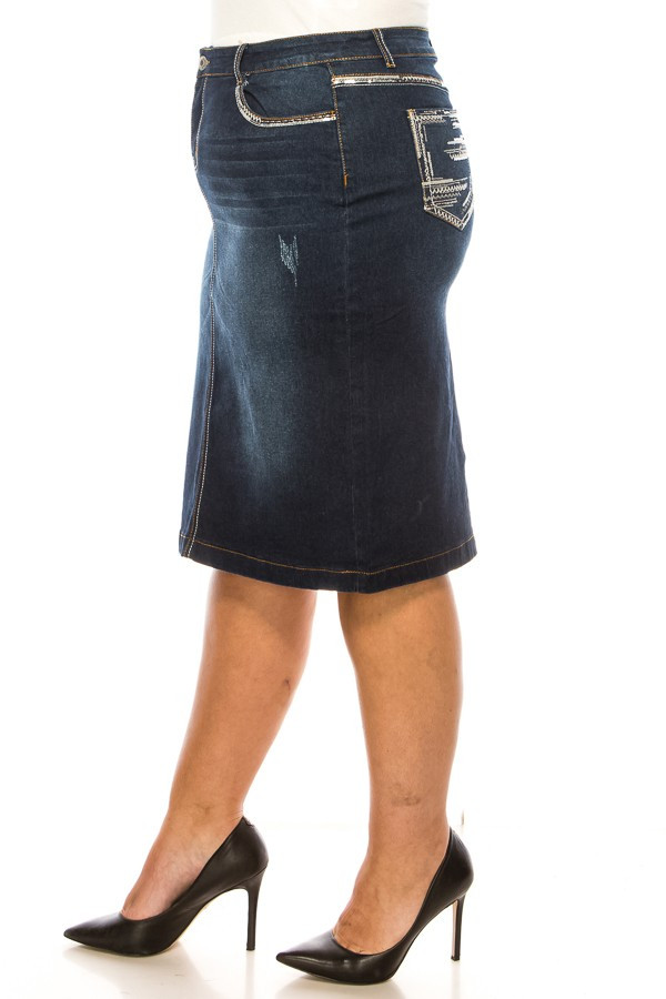 Denim Skirt Plus Size