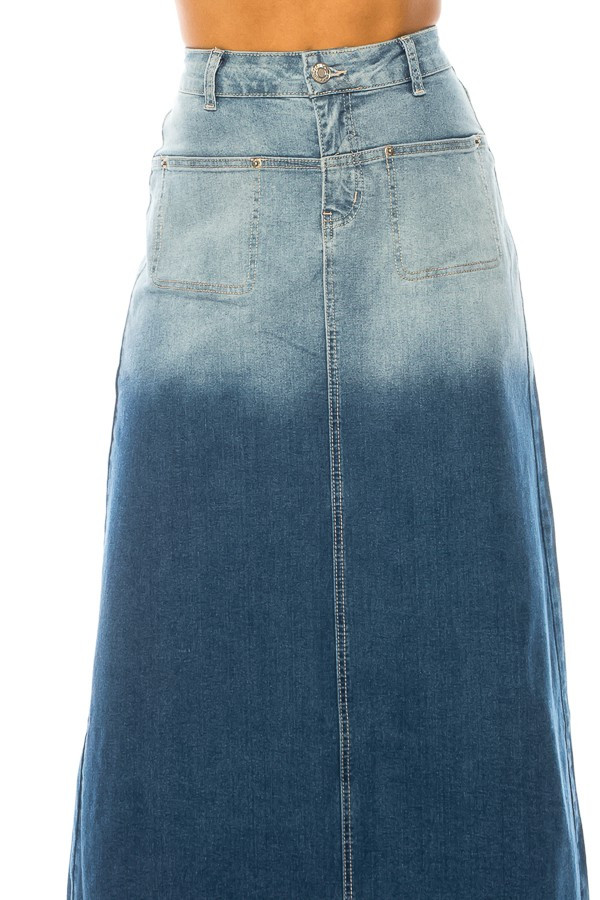 Denim Long Skirt