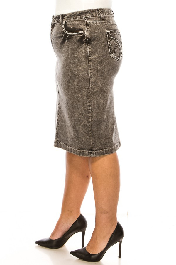 Denim Skirt Plus Size