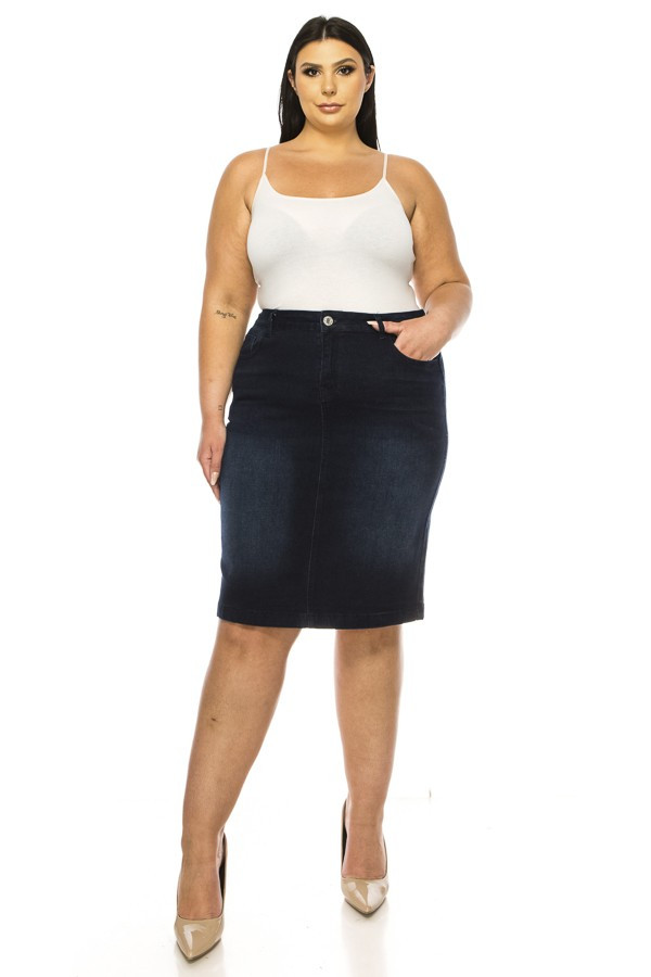 Denim Skirt Plus Size