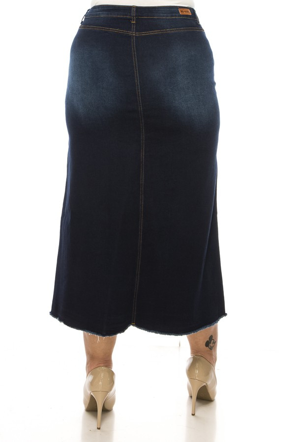 Denim Long Skirt Plus Size