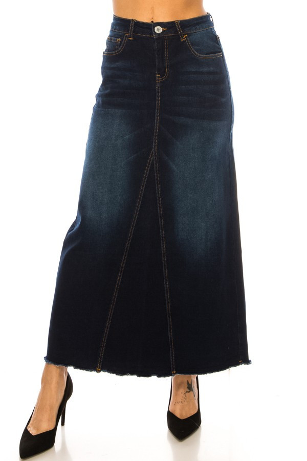 Denim Long Skirt